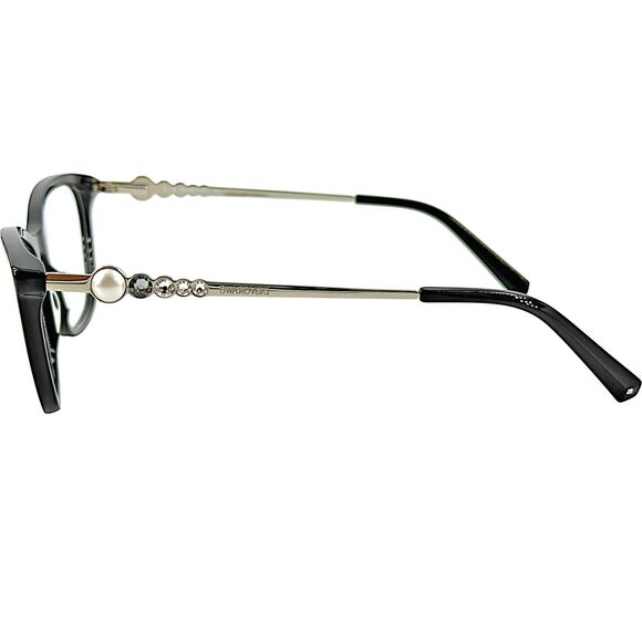 Swarovski SK5276 Womens Plastic Eyeglass Frame 001 Shiny Black 54-16